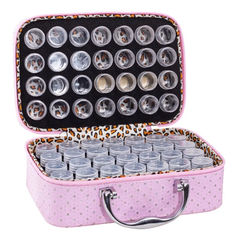 56 Bottles Diamond Painting Container Storage Bag Zip Carry Case Box Tools
