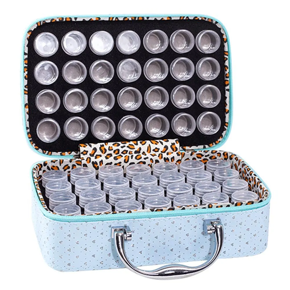56 Bottles Diamond Painting Container Storage Bag Zip Carry Case Box Tools