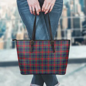 Allison Red Tartan Leather Tote Bag