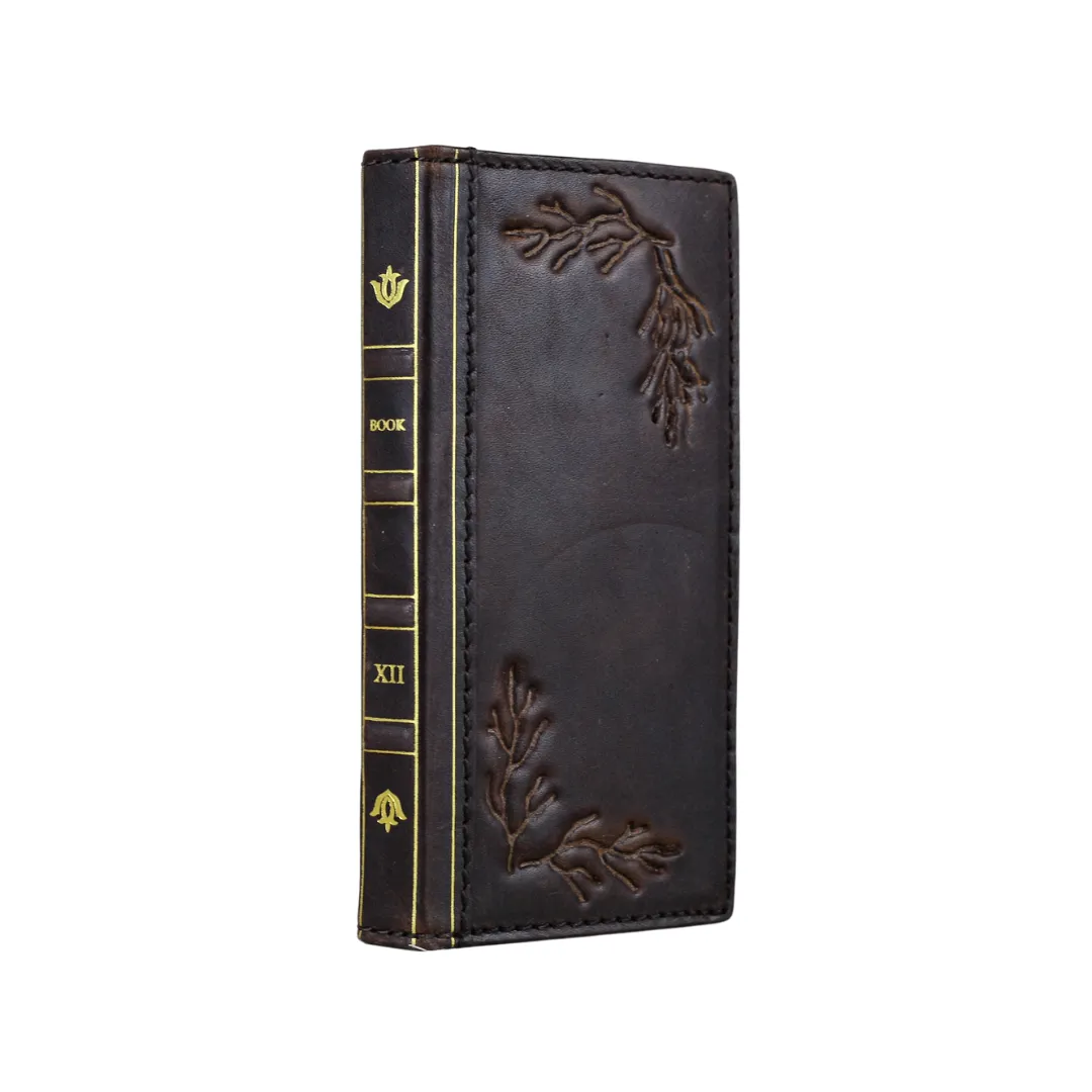 ARICHI Handmade Genuine Leather Case  for Samsung Galaxy S20-S25 Ultra, Note, and Z Fold – Vintage Bible Style with Tree Branch Embossing & Card Slots