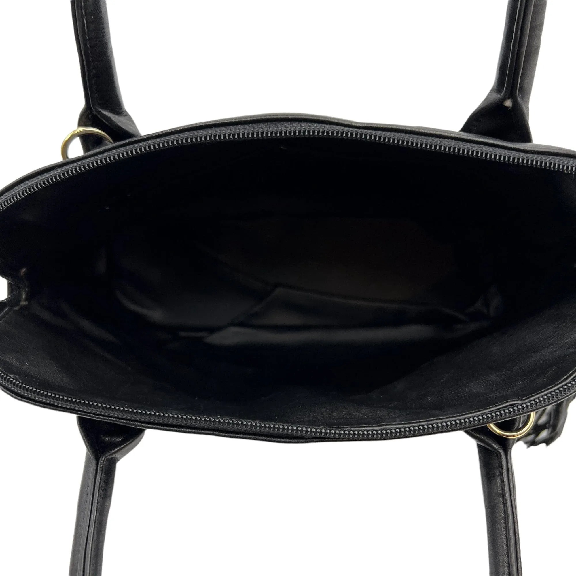 ASPECTS Vegan Handle Bag with Tassel - Black