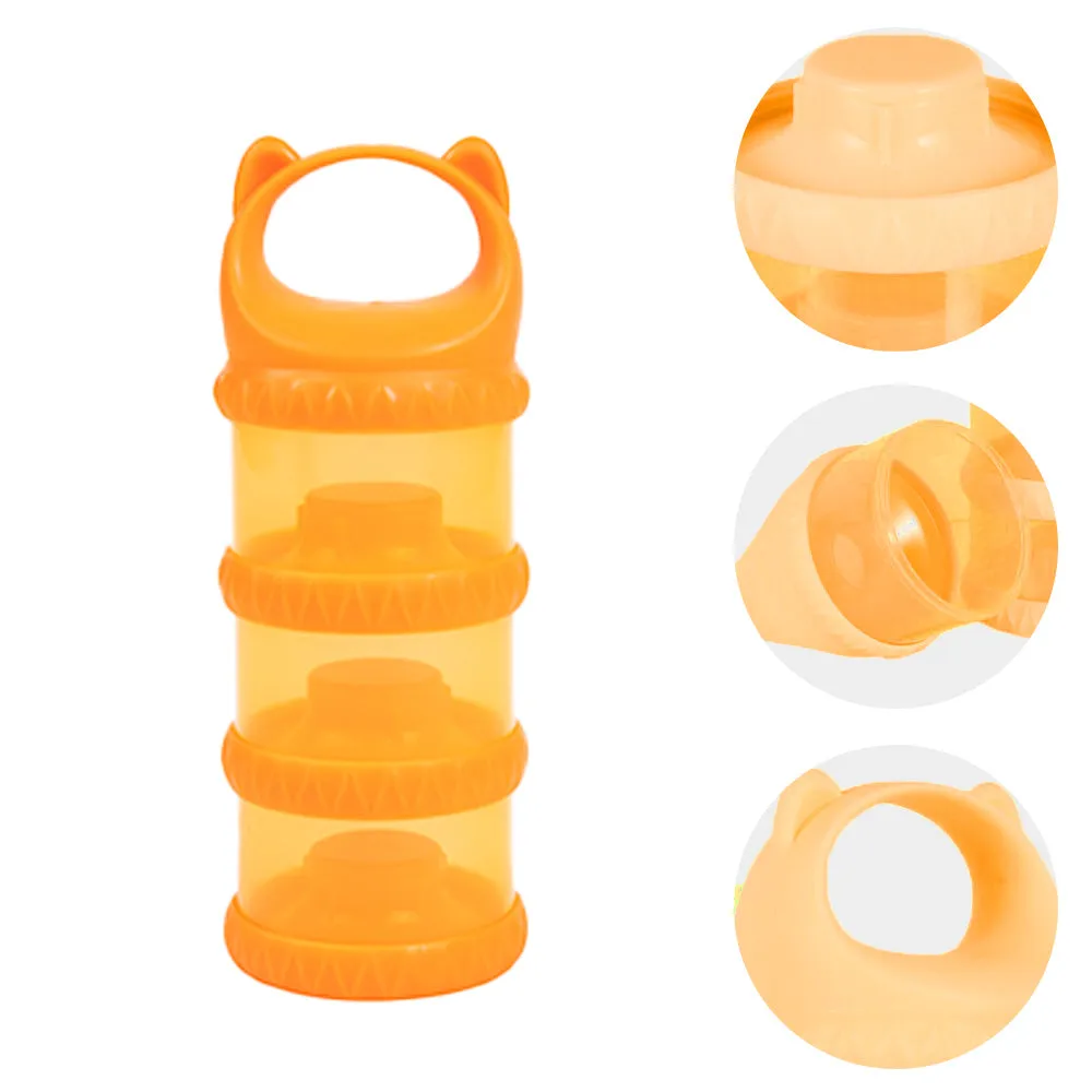 Baby Moo 3 Layer Portable BPA Free Milk Powder Container - Orange