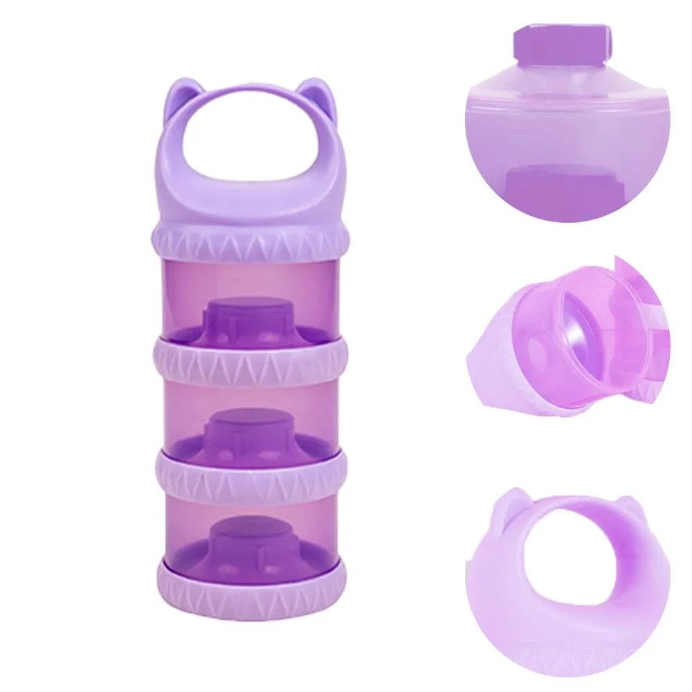 Baby Moo 3 Layer Portable BPA Free Milk Powder Container - Purple