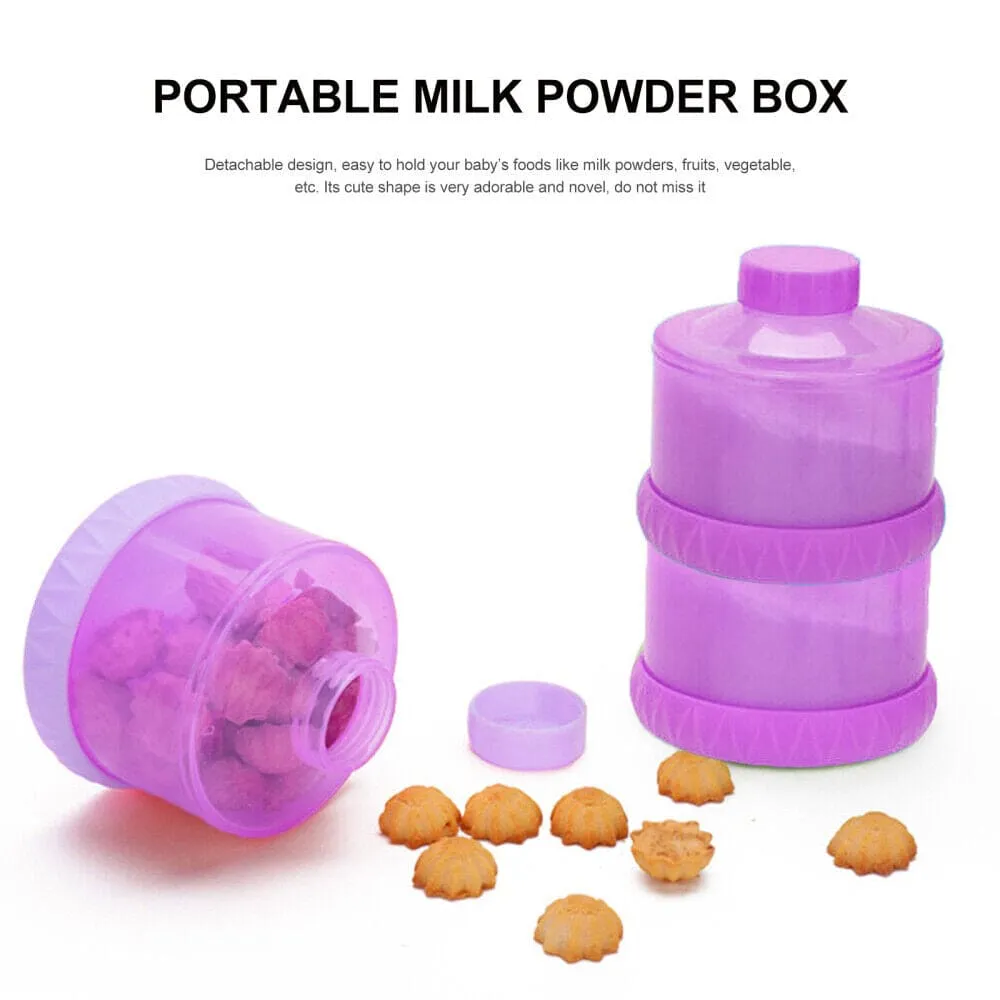 Baby Moo 3 Layer Portable BPA Free Milk Powder Container - Purple