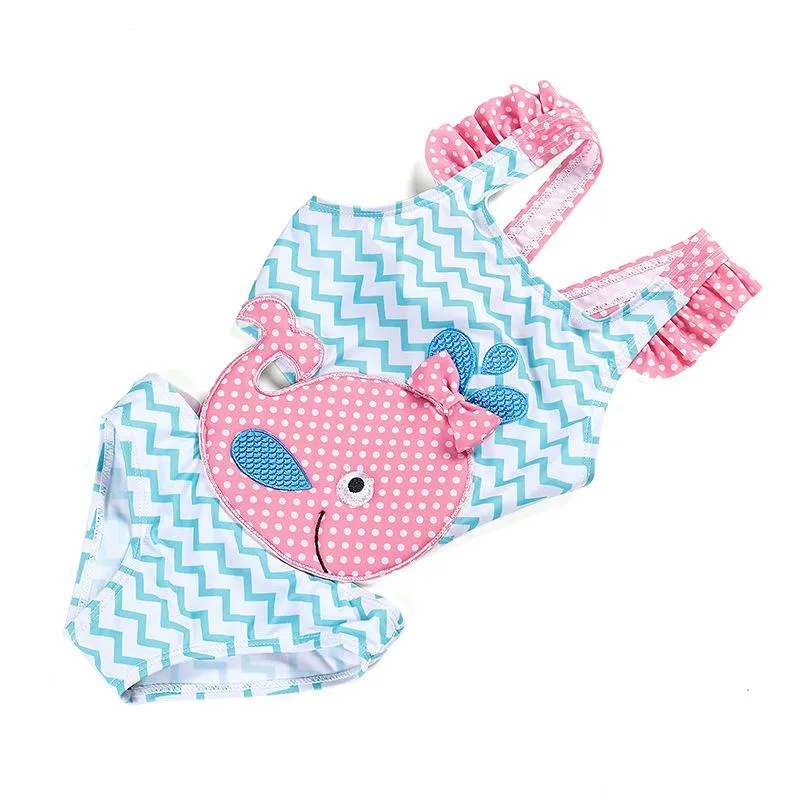 Baby/Toddler Girl's Cartoon Fish Swimwear