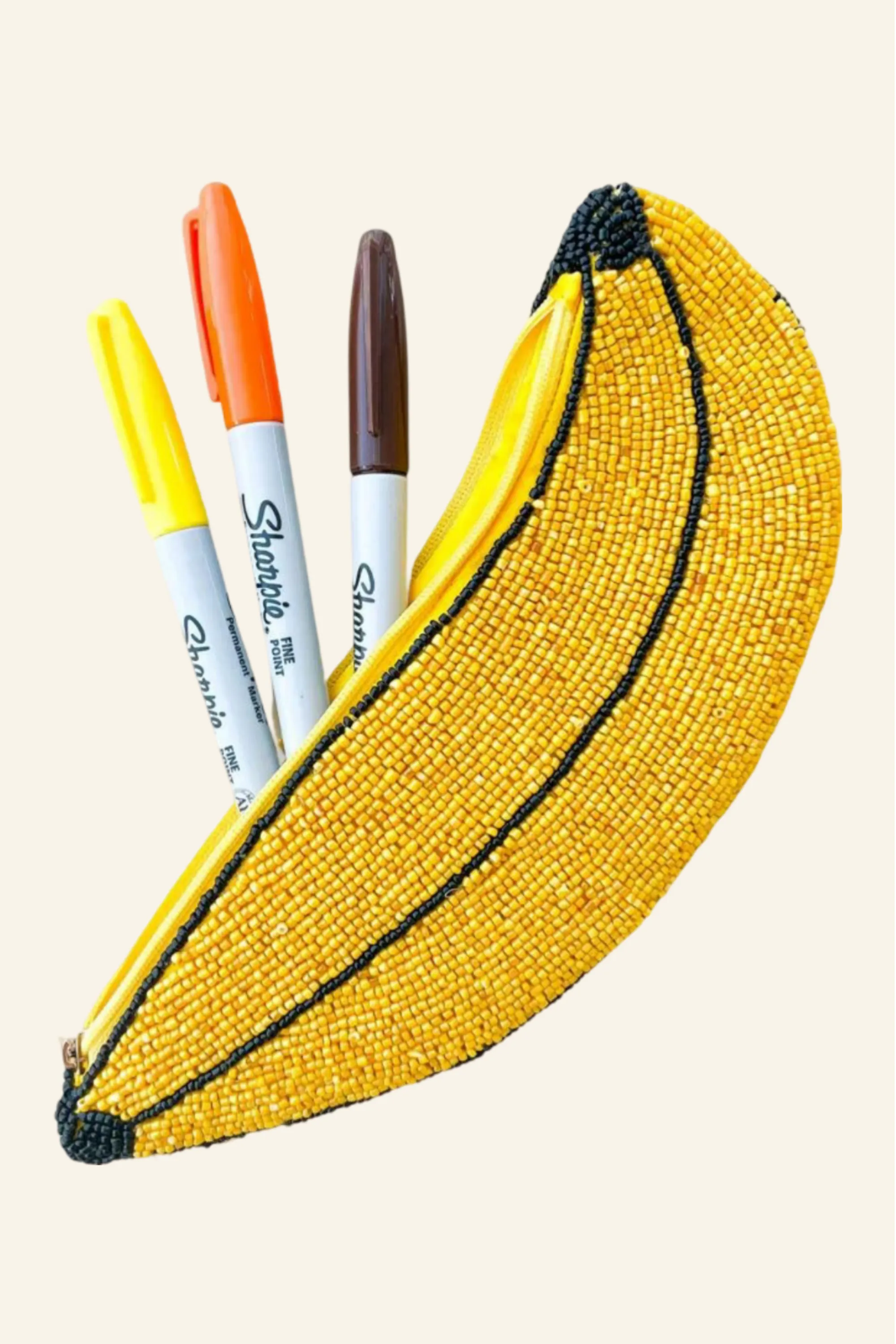 Beaded Banana Pouch