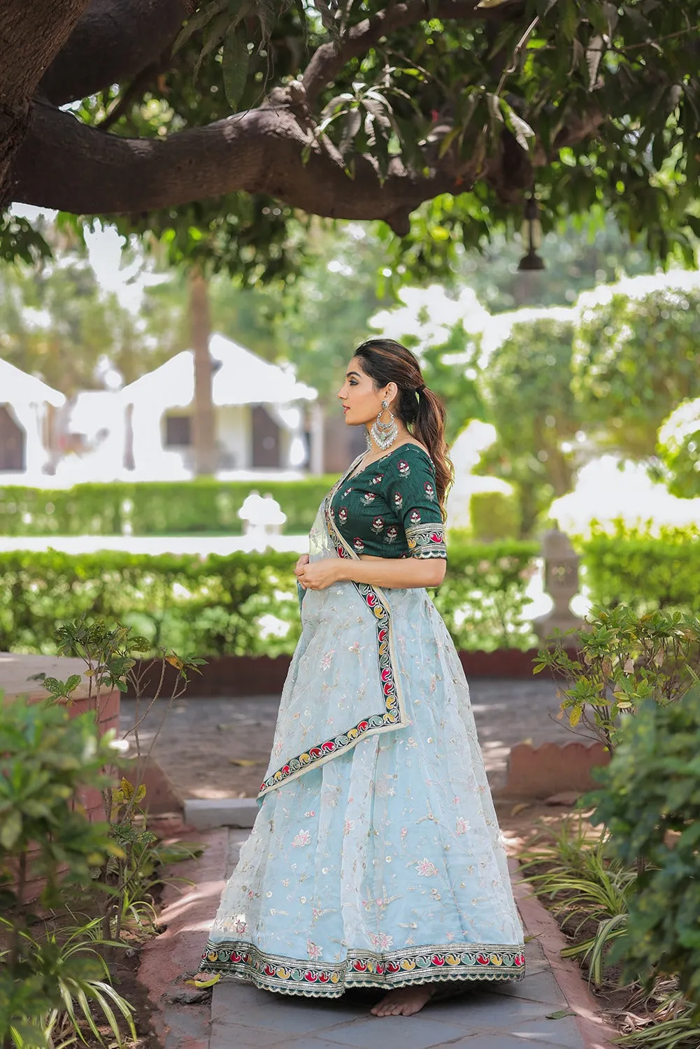 Beautiful Designer Organza Lehenga Choli Design 1746