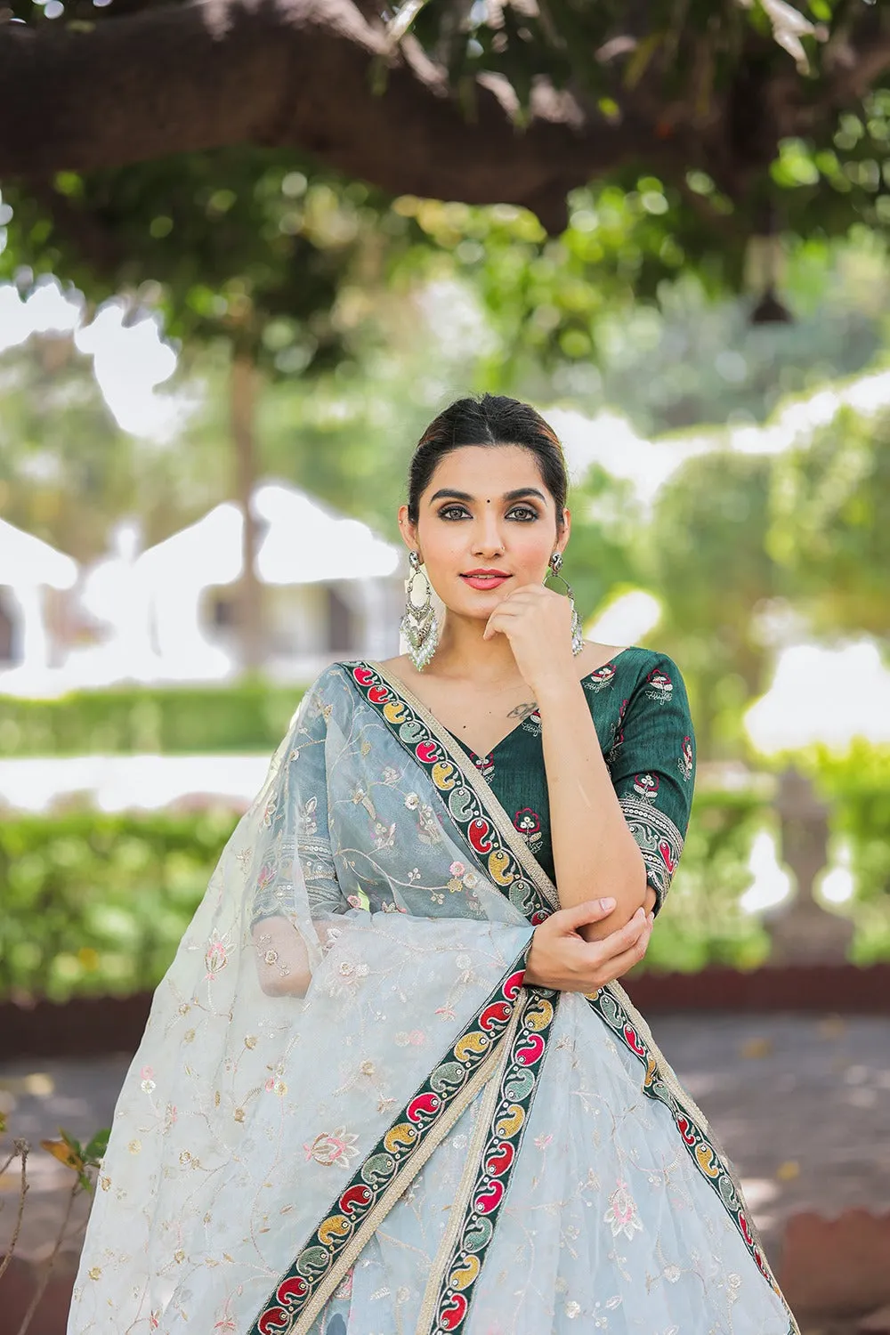 Beautiful Designer Organza Lehenga Choli Design 1746