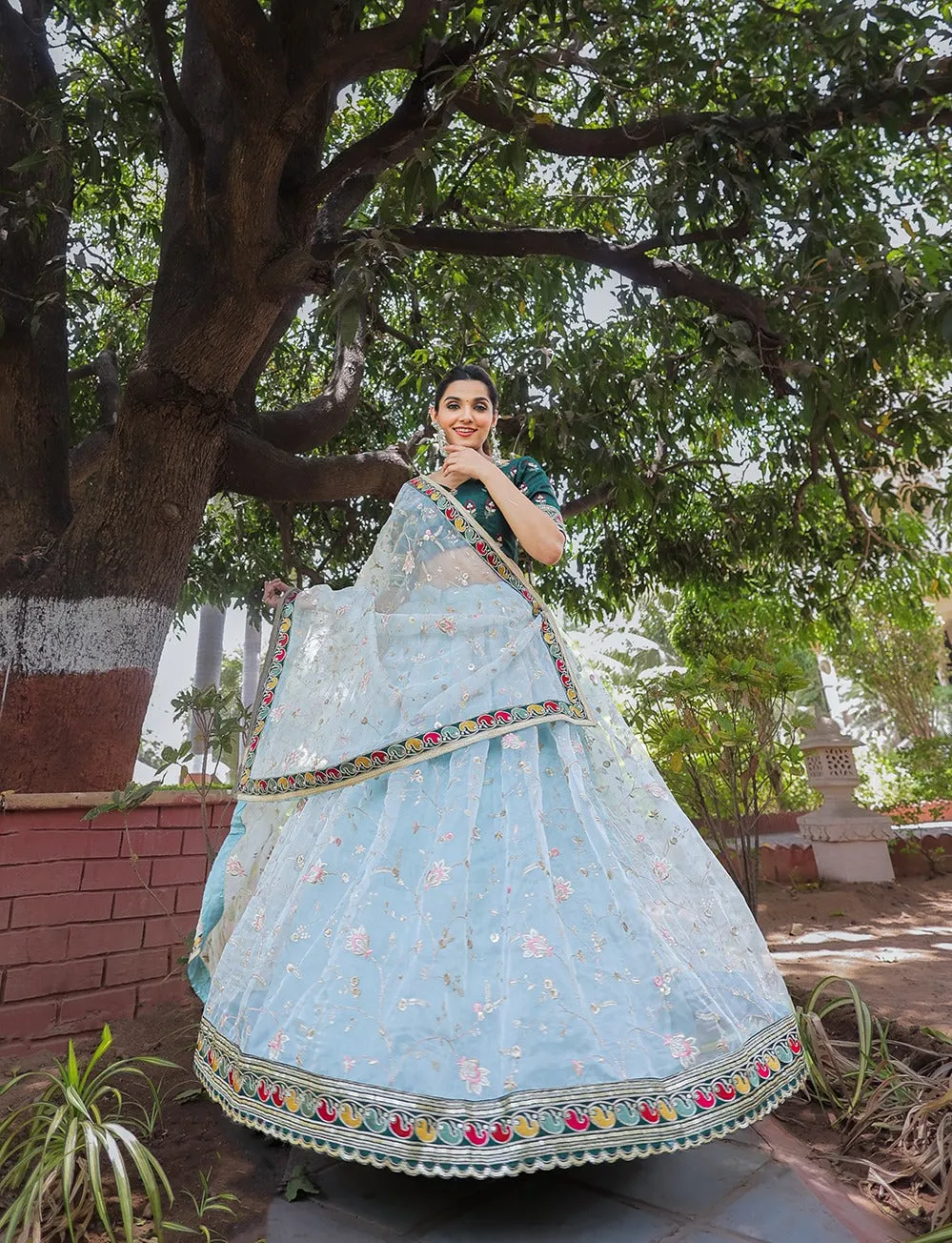 Beautiful Designer Organza Lehenga Choli Design 1746