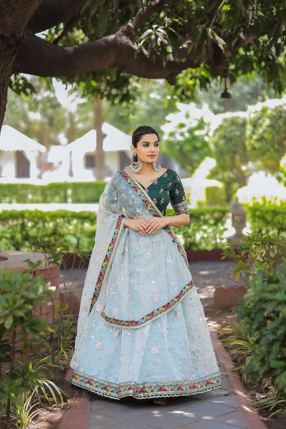 Beautiful Designer Organza Lehenga Choli Design 1746