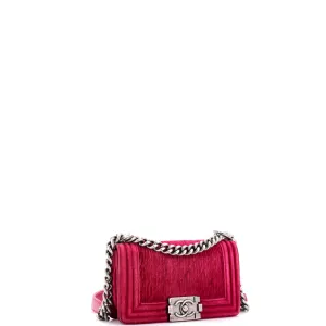 Boy Flap Bag Quilted Velvet Small