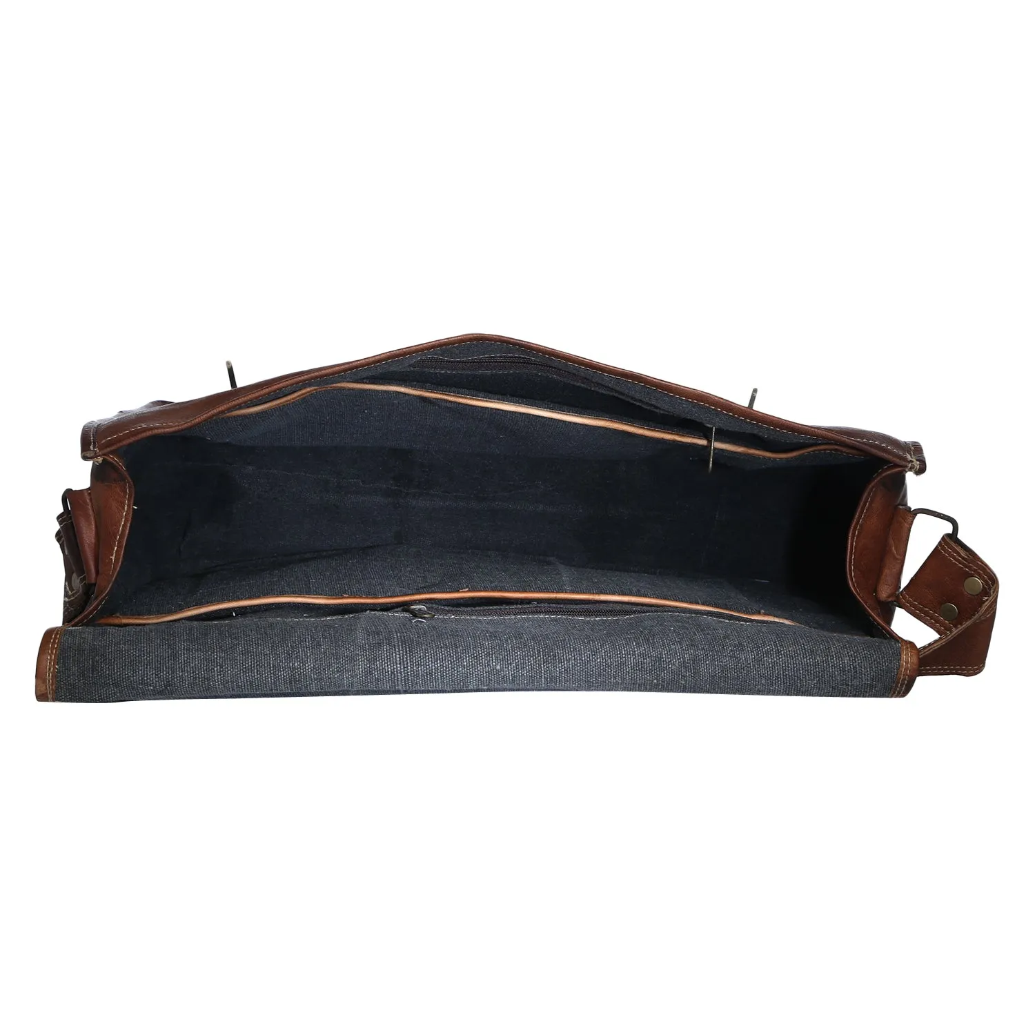 Brown Leather Laptop Messenger 18"