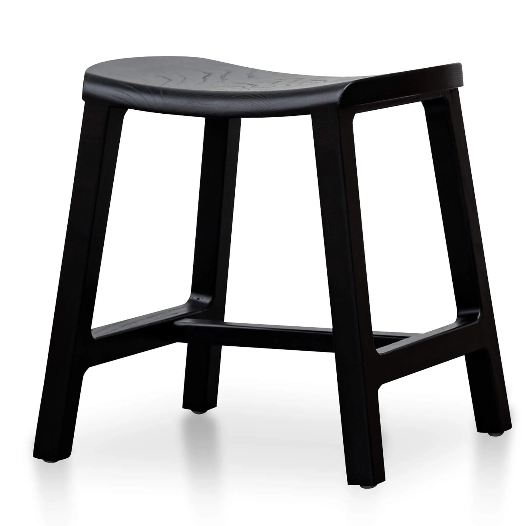 Calibre Wooden Low Stool 45cm - Black