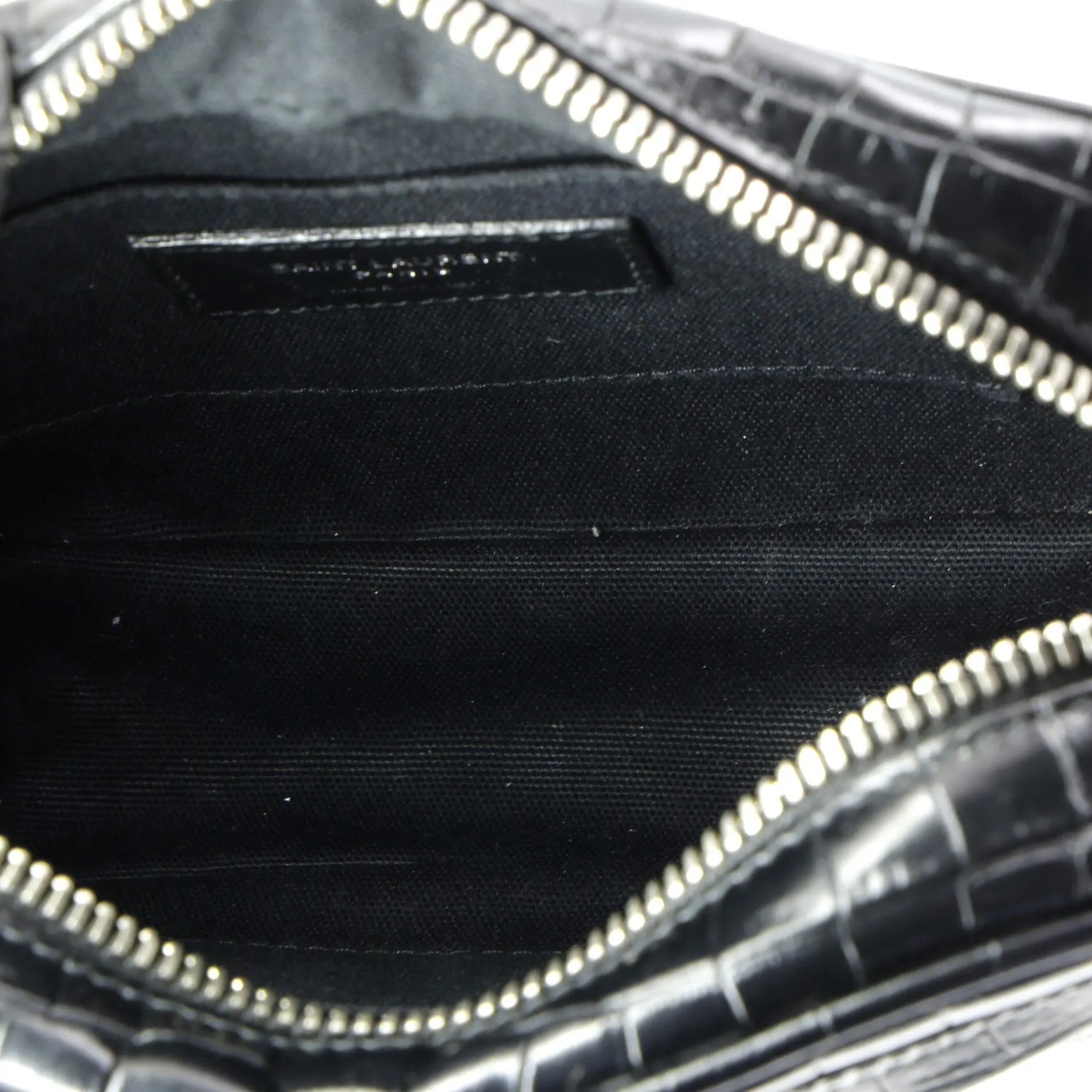 Camp Camera Bag Crocodile Embossed Leather Mini