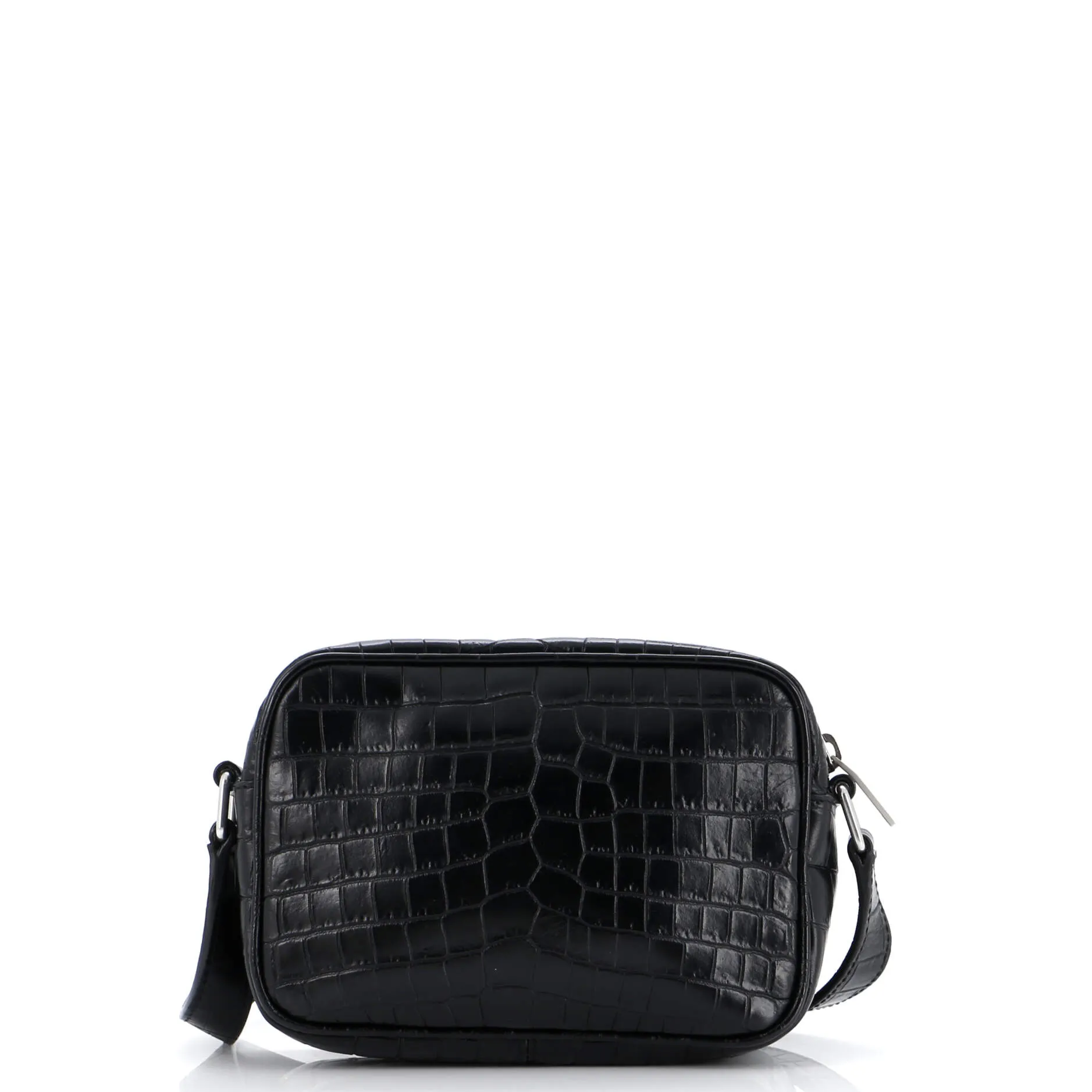 Camp Camera Bag Crocodile Embossed Leather Mini