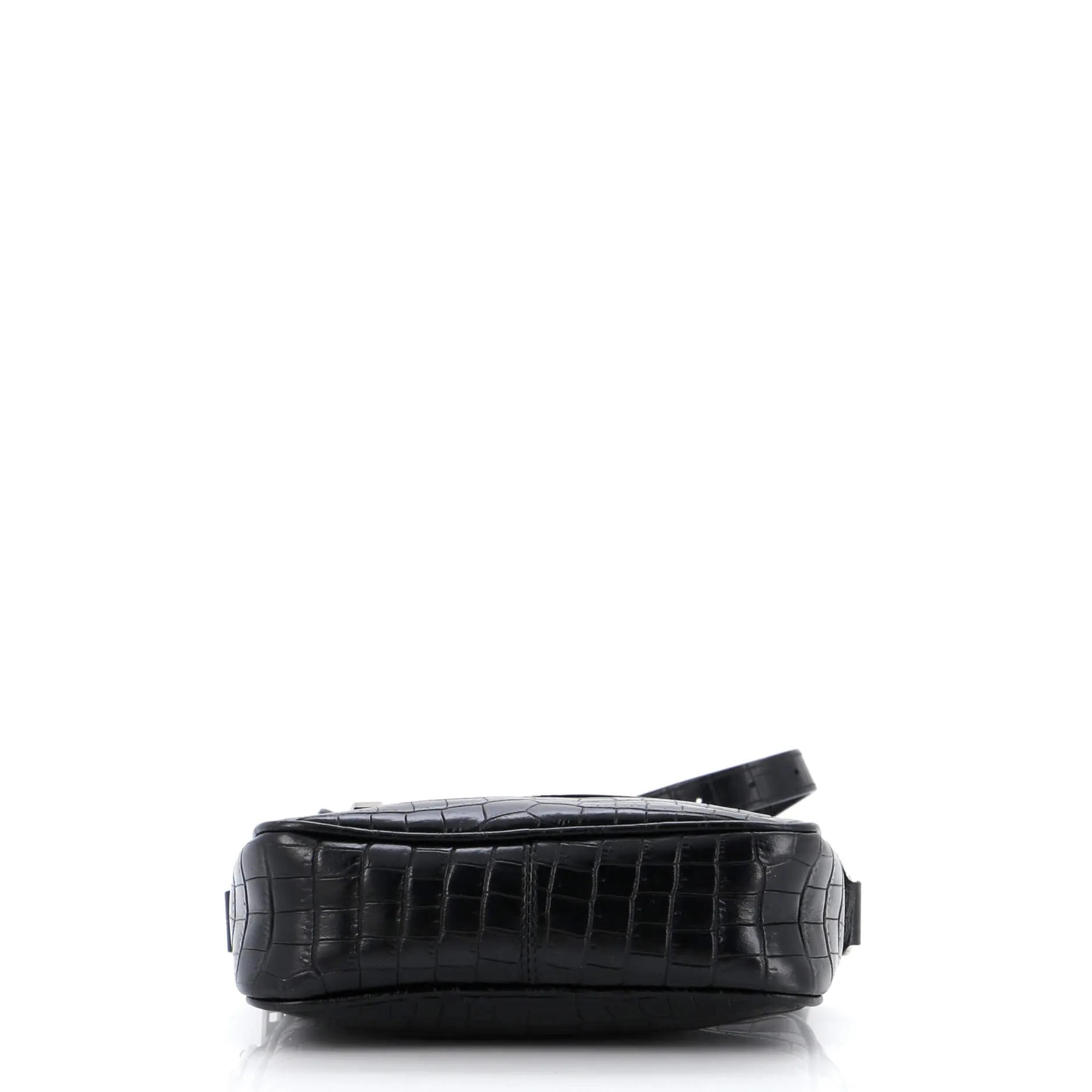 Camp Camera Bag Crocodile Embossed Leather Mini