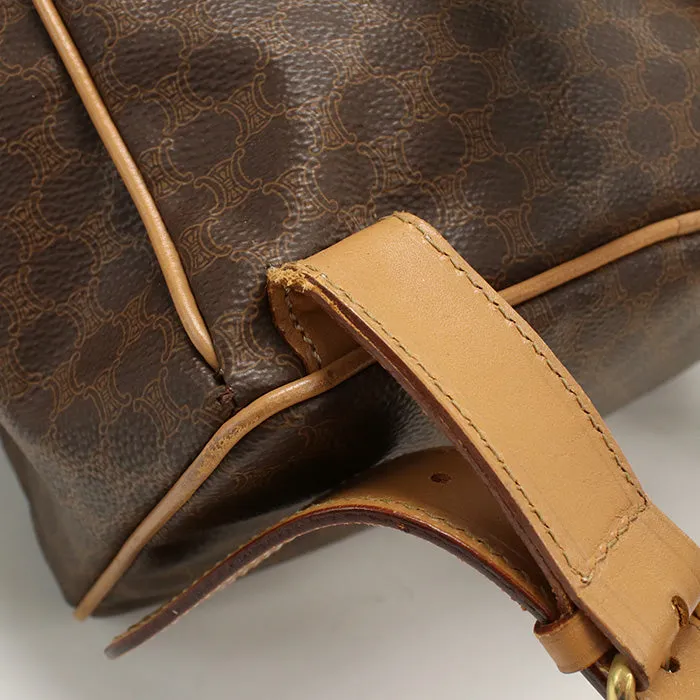 CELINE Backpack Vintage macadam PVC/Tanned Leather Brown beige Women