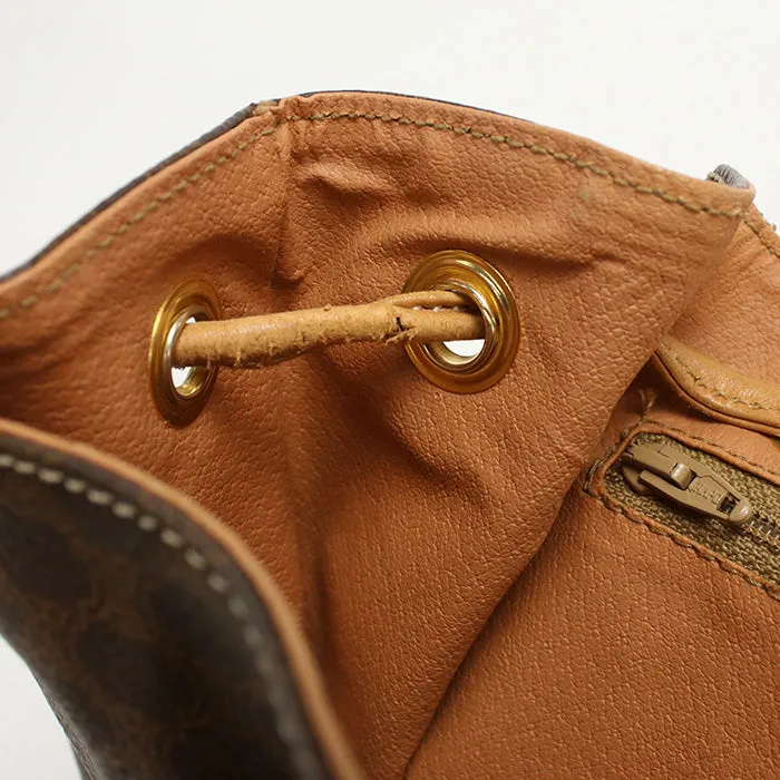 CELINE Backpack Vintage macadam PVC/Tanned Leather Brown beige Women