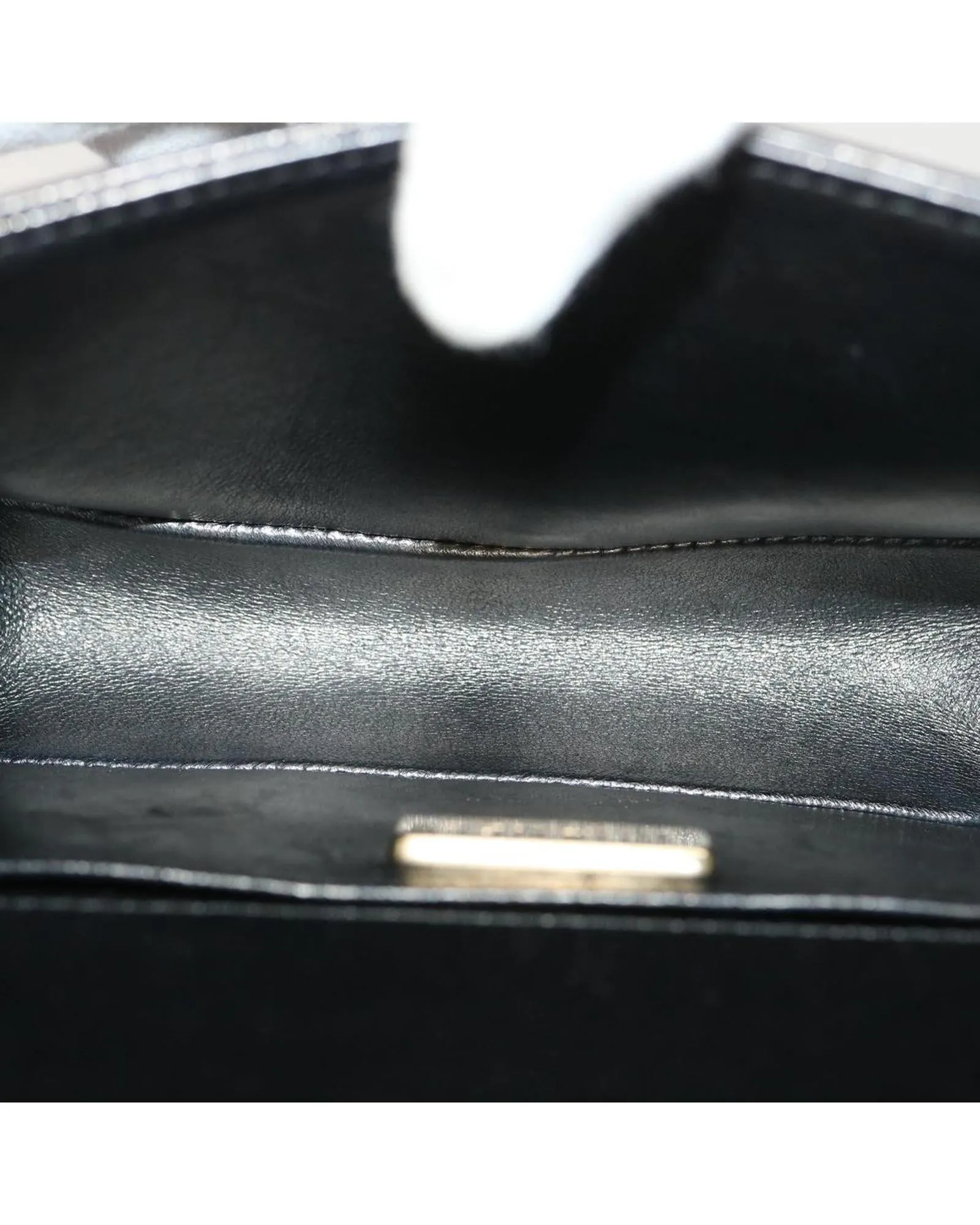 Chain Shoulder Bag Tile Black Multicolor CC Auth 29551A