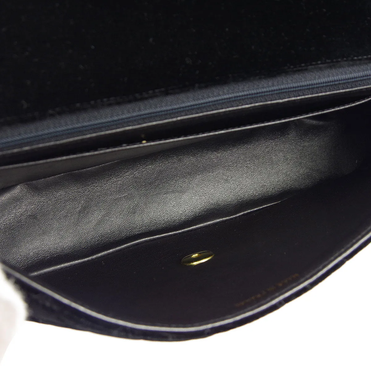 Chanel * 1991-1994 Black Velvet Medium Classic Flap Handbag
