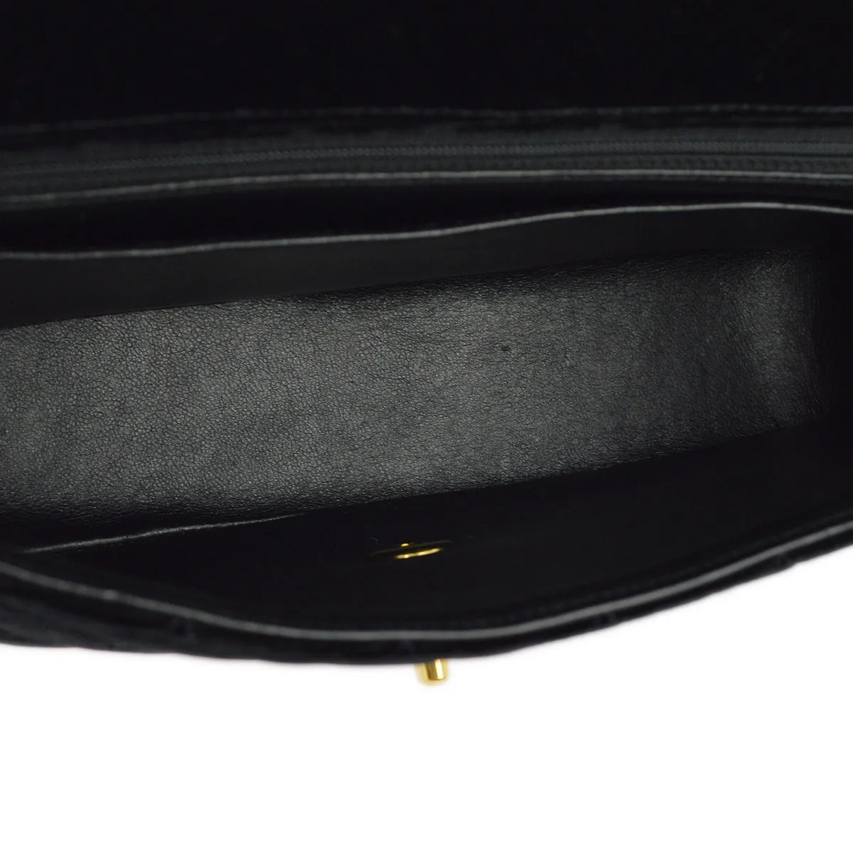 Chanel 1994-1996 Black Velvet Classic Single Flap Medium Handbag