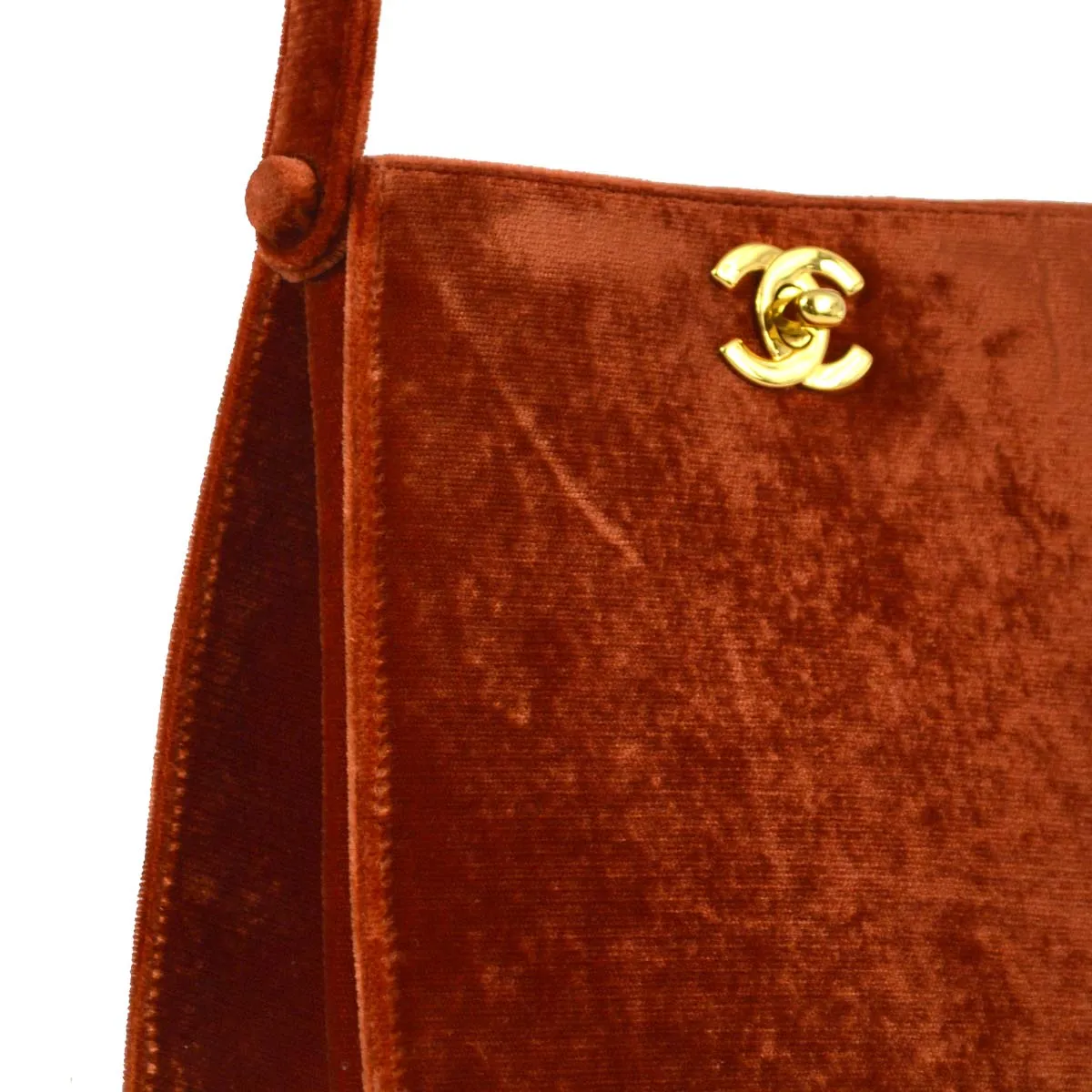 Chanel * 1996-1997 Orange Velvet Handbag