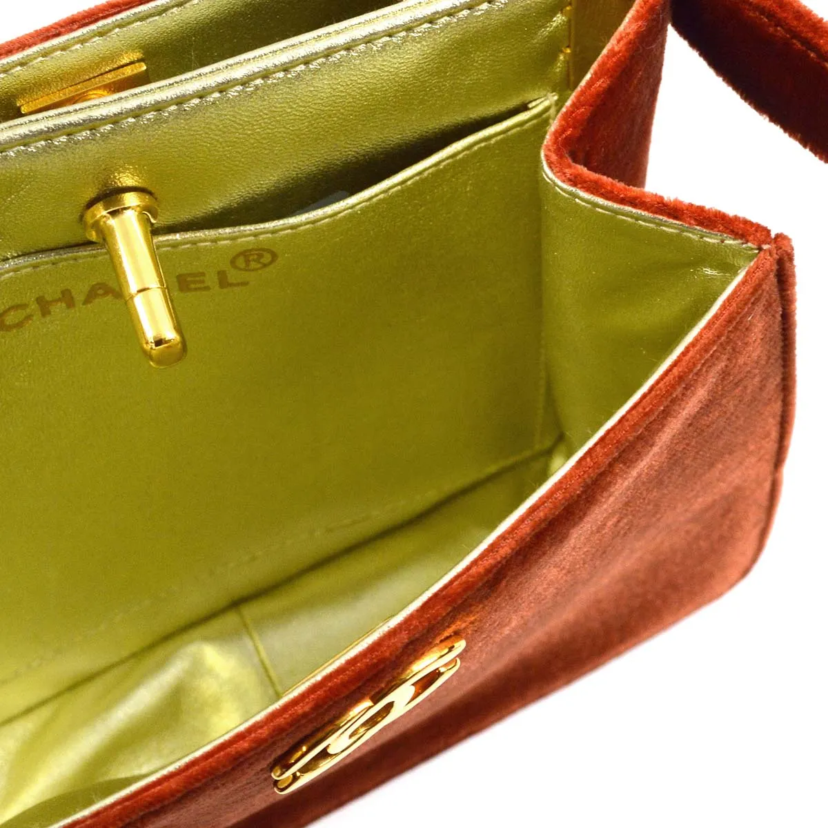 Chanel * 1996-1997 Orange Velvet Handbag