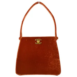 Chanel * 1996-1997 Orange Velvet Handbag