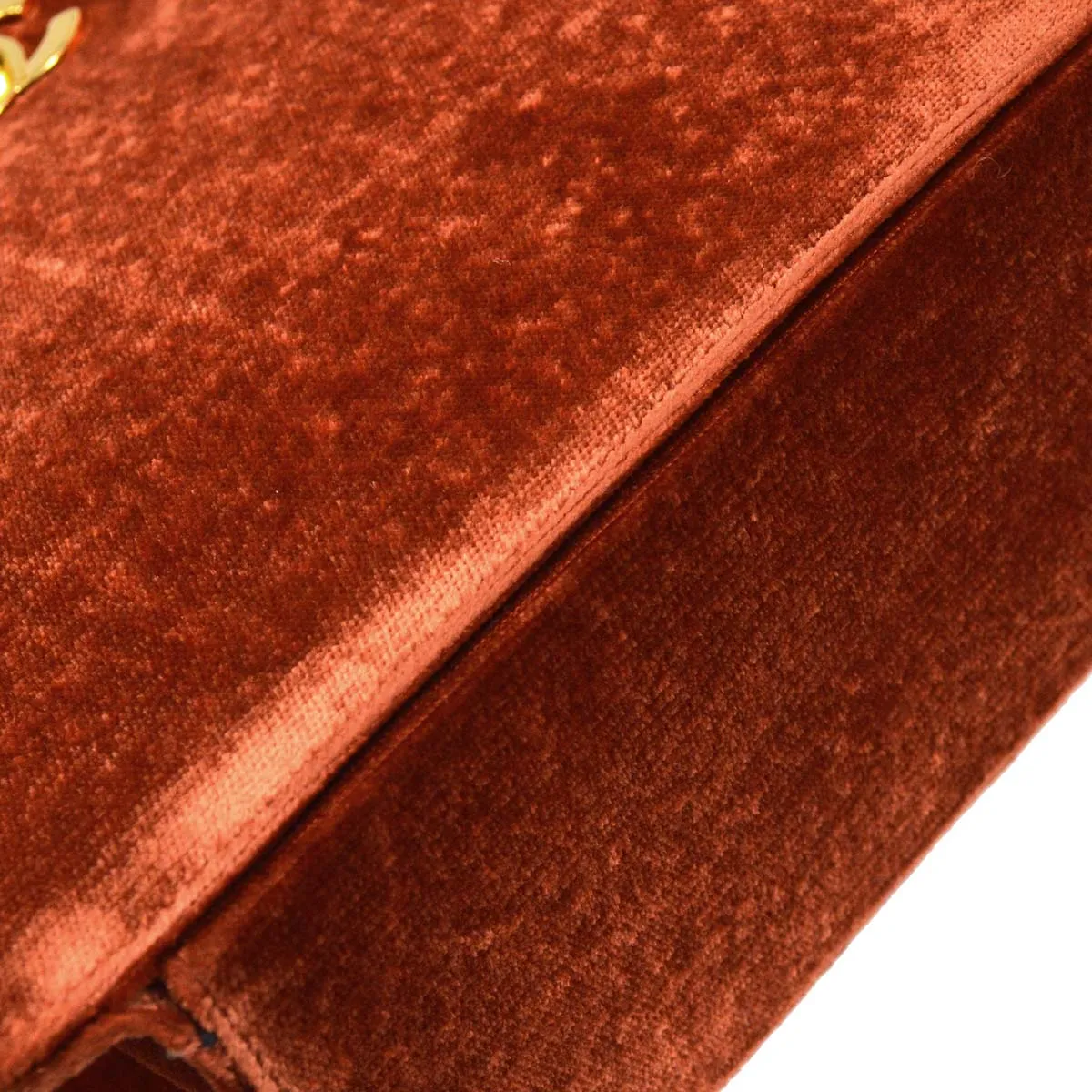 Chanel * 1996-1997 Orange Velvet Handbag