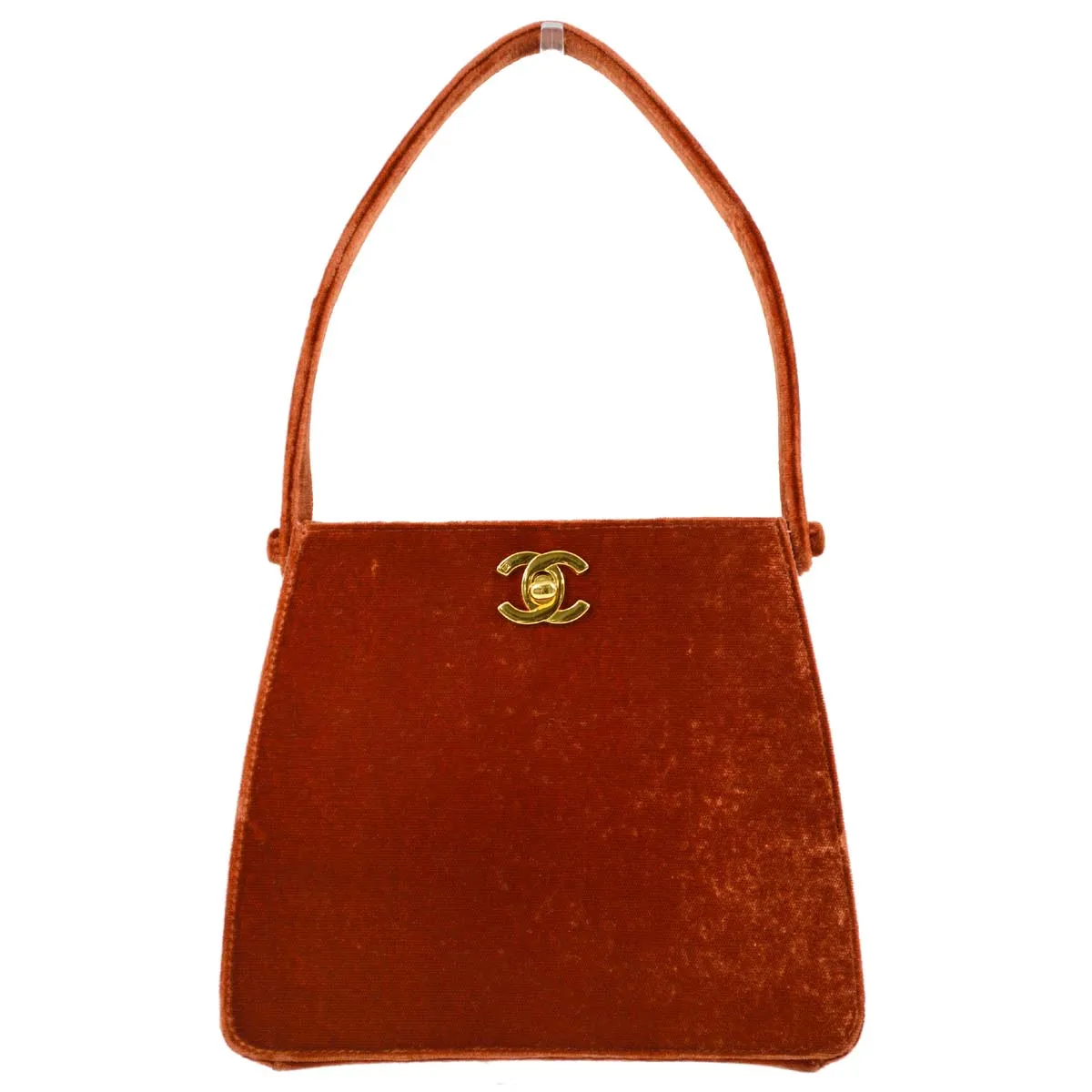 Chanel * 1996-1997 Orange Velvet Handbag