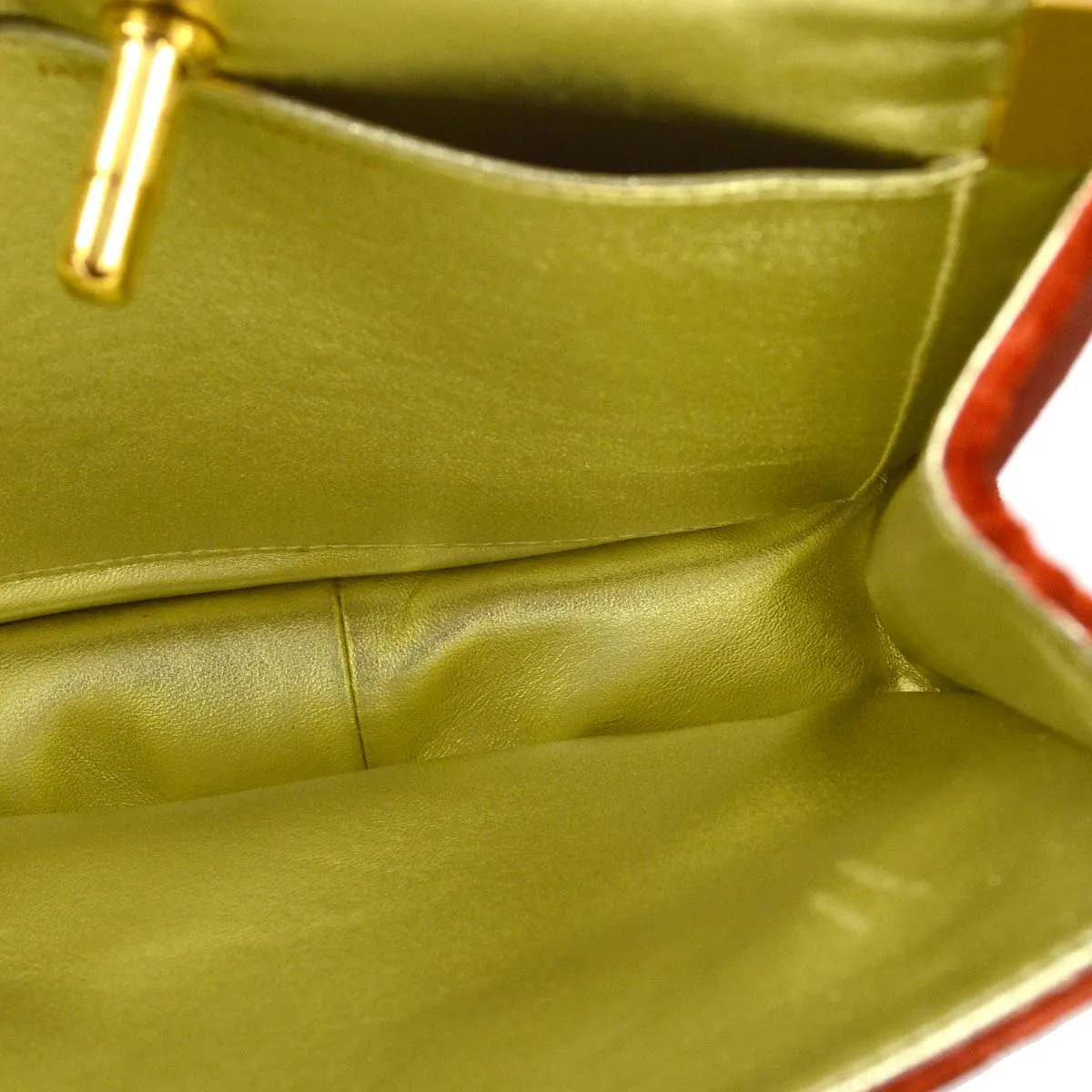 Chanel * 1996-1997 Orange Velvet Handbag