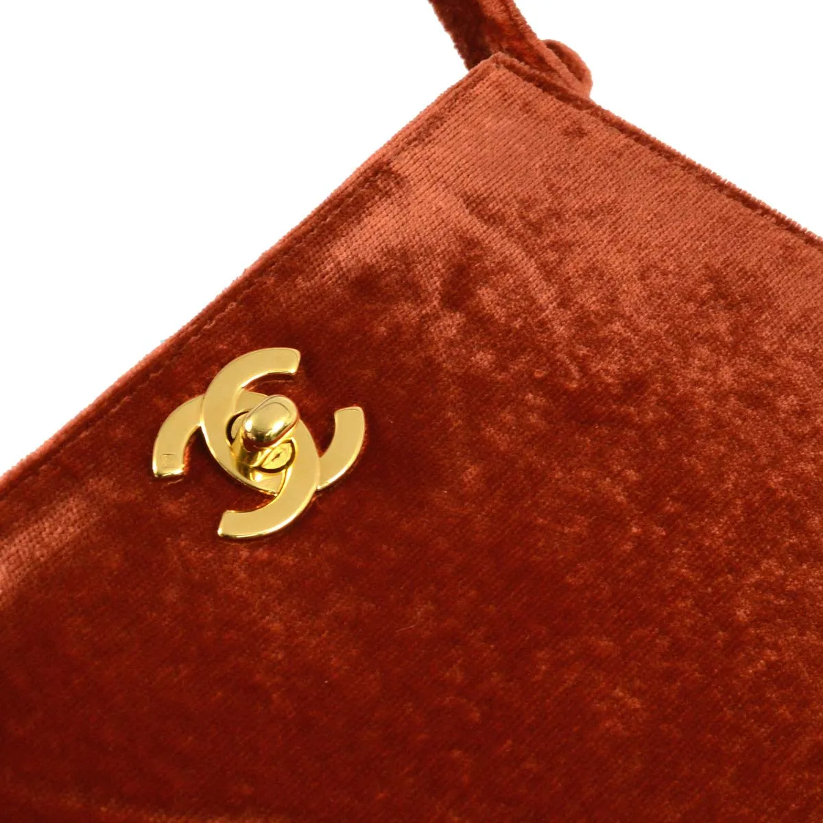 Chanel * 1996-1997 Orange Velvet Handbag