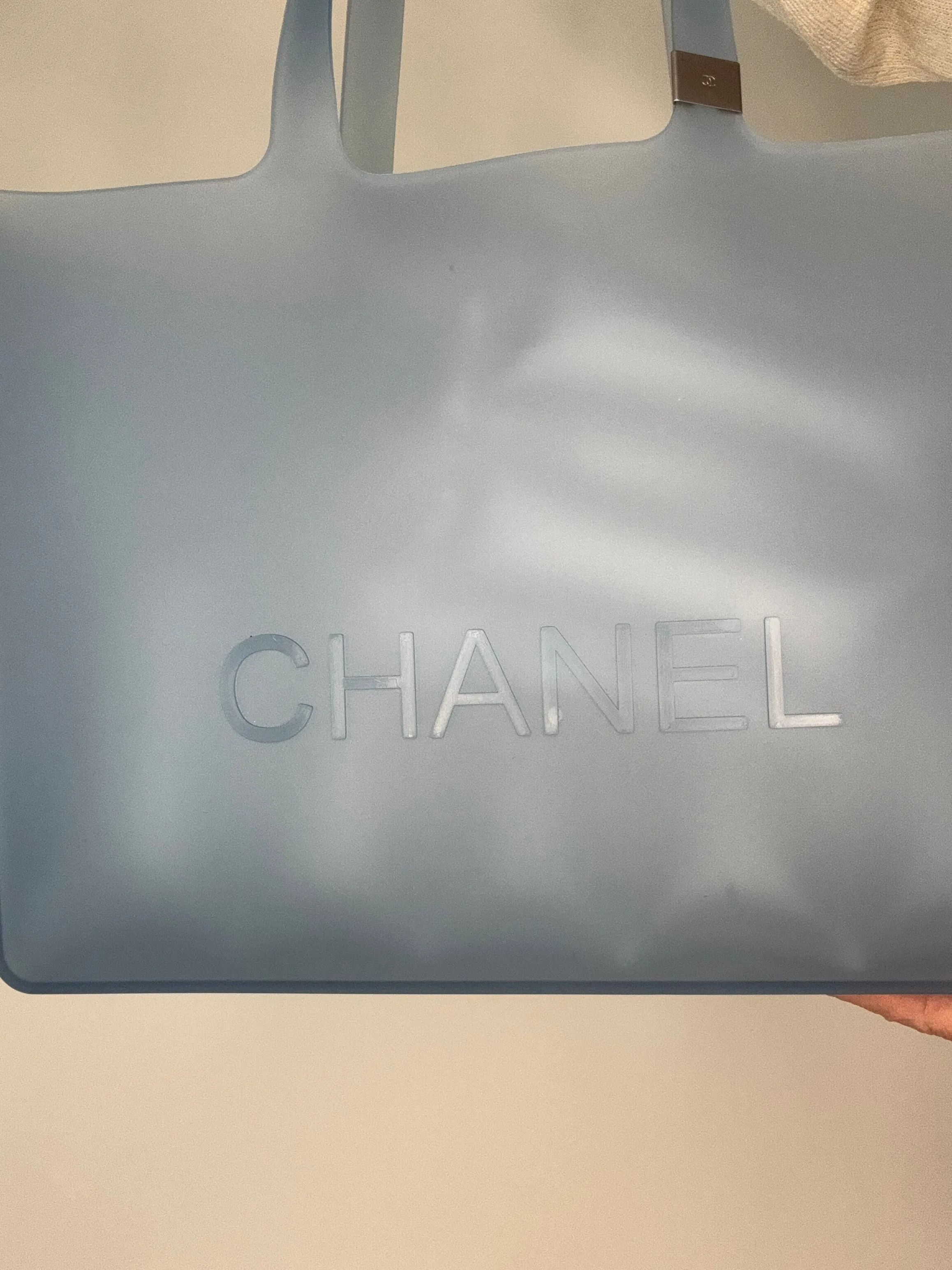Chanel Blue Rubber Beach Tote