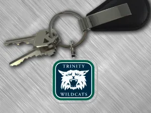 Color Shock Key Tag, Square Wildcats Logo