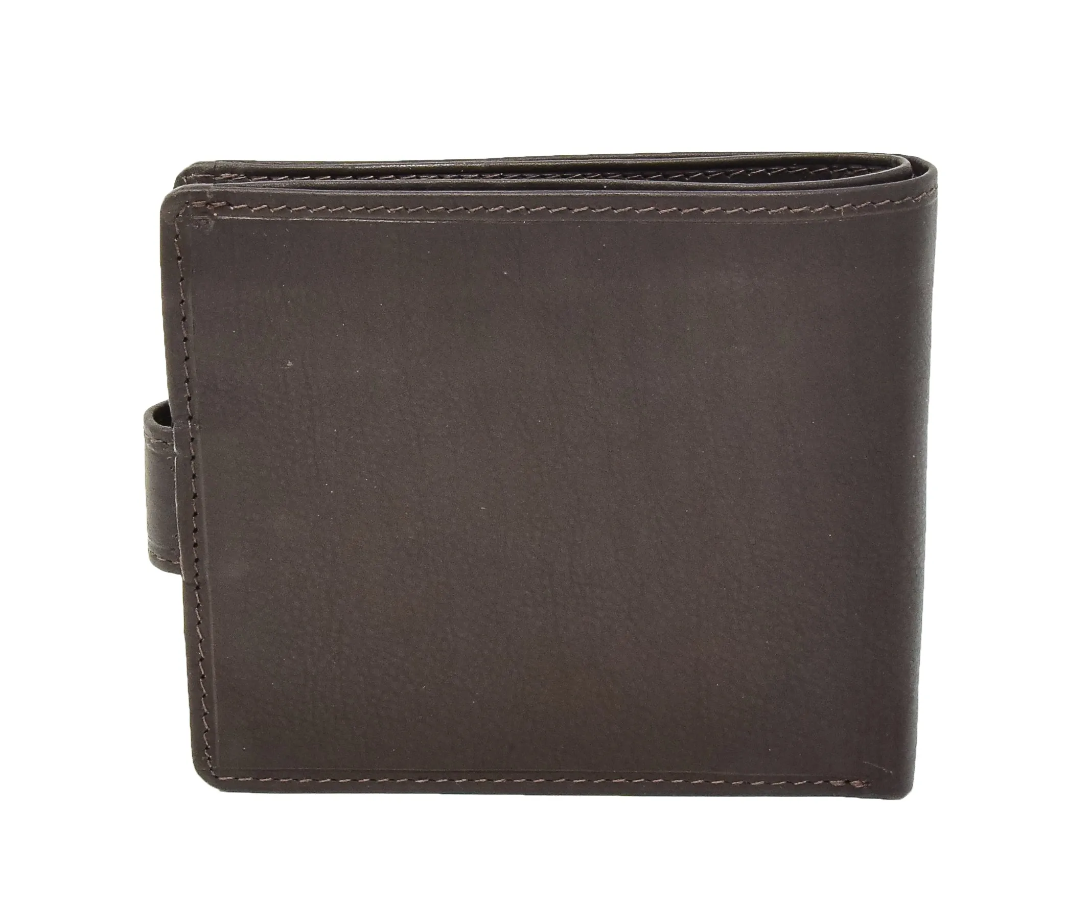 DR418 Men's Slim Folding Leather Wallet Brown