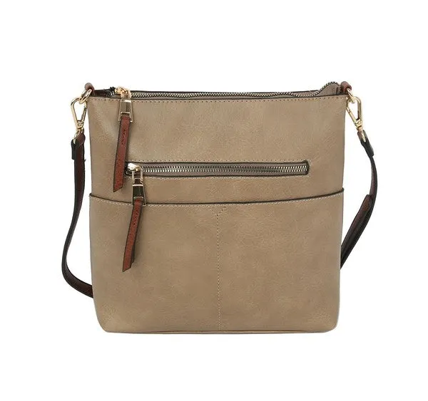 Elina Crossbody Bag in Mocha or Blue