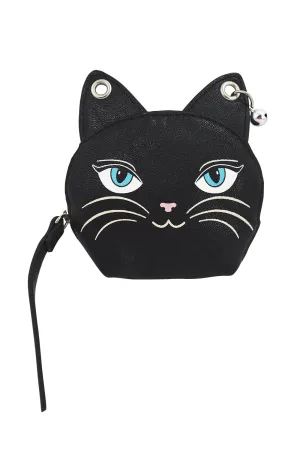 Emo Punk Meow Feline Black Cat Neko Coin Purse