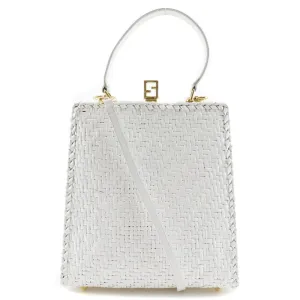 Fendi Leather Handbag White 2way