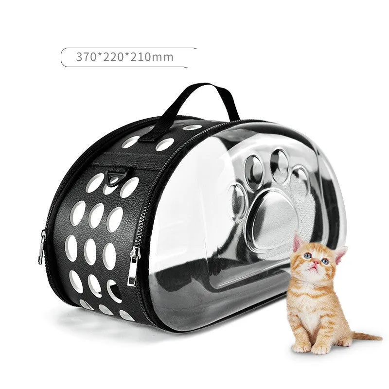 Foldable Cat Bag Breathable Portable Pet Carrier Bag Outdoor Travel Handbag for Cat Dog   / Bolsa plegable para gatos, bolsa de transporte portátil y transpirable para mascotas, bolso de viaje para exteriores para gatos y perros