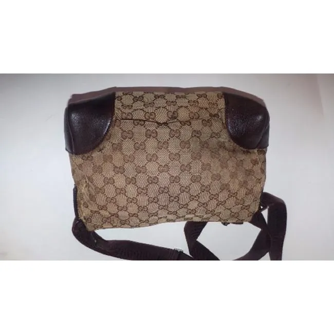 Gucci Guccissima Print Leathercanvas Cross Bodymessenger Purse Brown Gg Supreme Canvas Messenger Bag