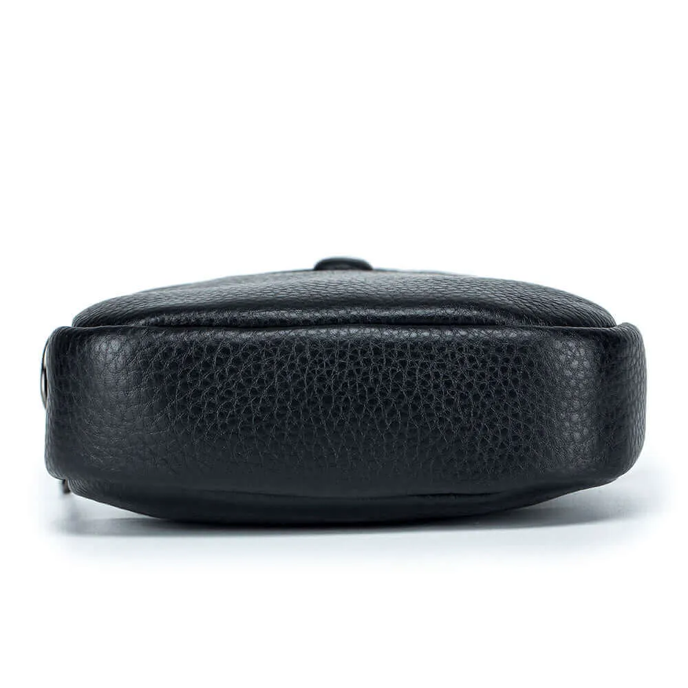 Mini Leather Phone Shoulder Crossbody Bag with Decorative Buckle
