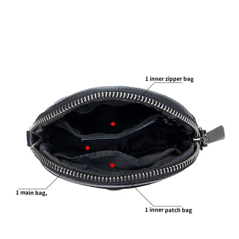 Mini Leather Phone Shoulder Crossbody Bag with Decorative Buckle