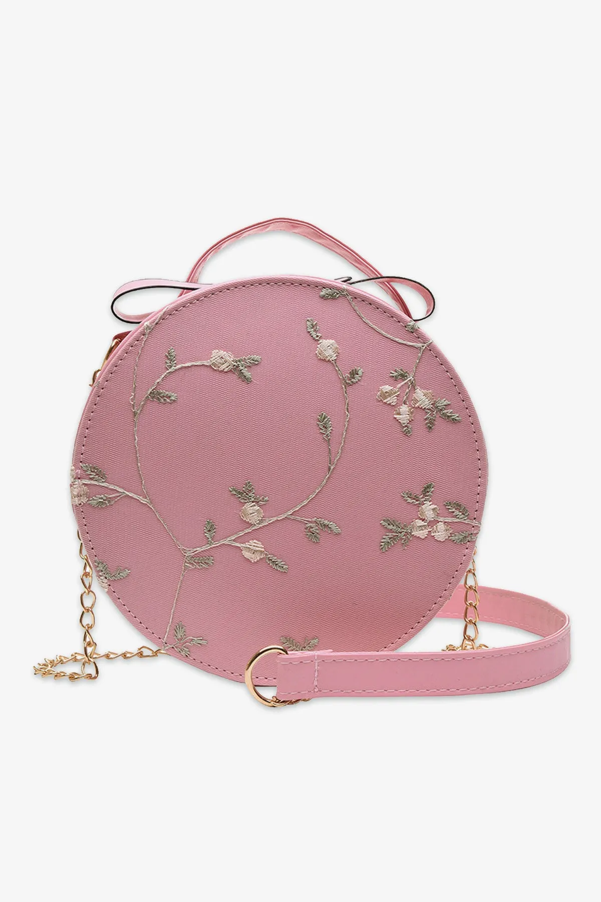 Pink Trendy Lace Round Bag - S22 - WHB0021