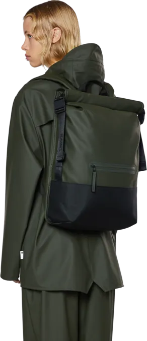 Rains Trail Rolltop Backpack Green | Buy Rains Trail Rolltop Backpack Green here | Outnorth