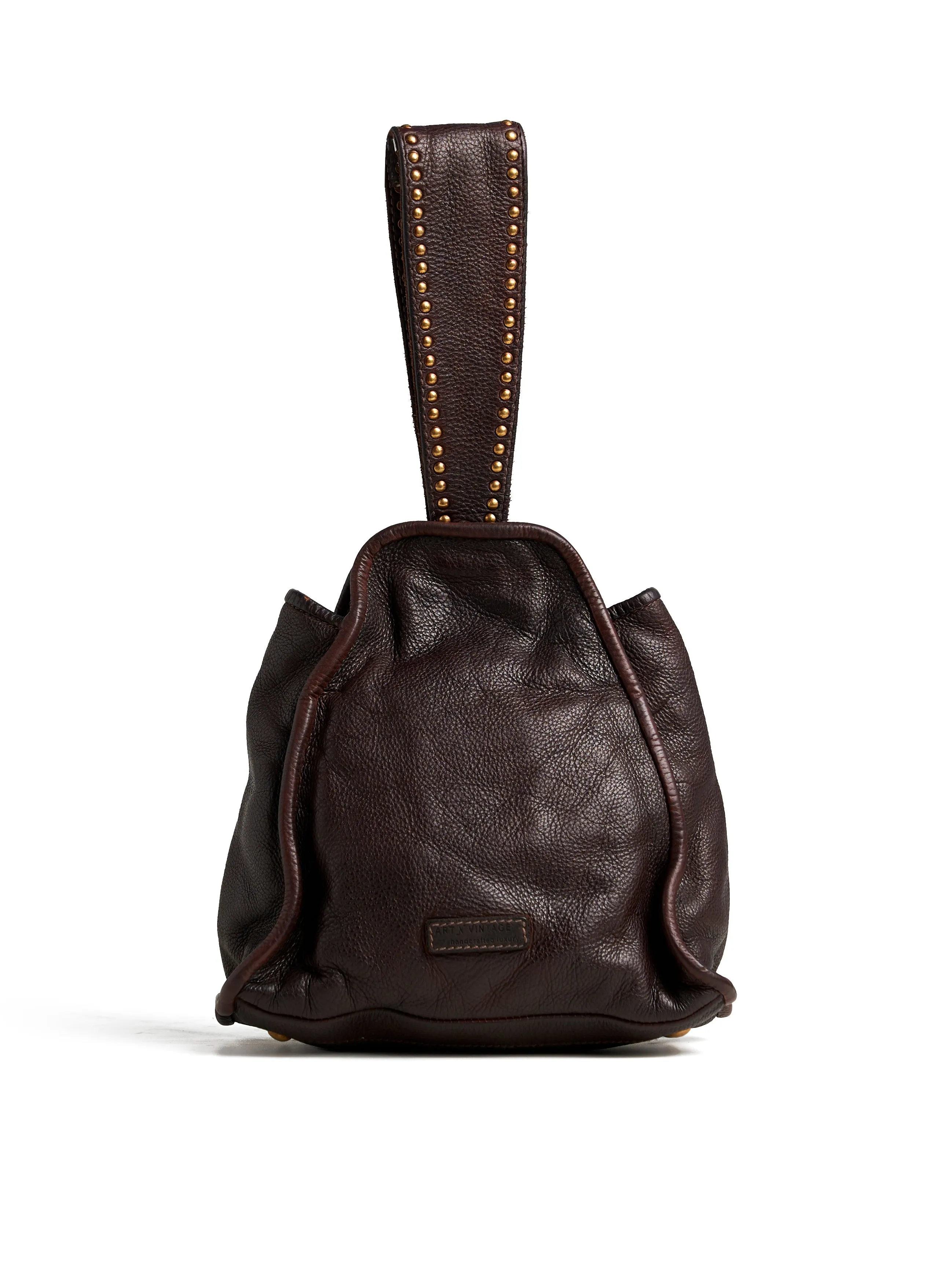 SILVIA: Beige Womens Real Leather Bucket Bag by Art N Vintage
