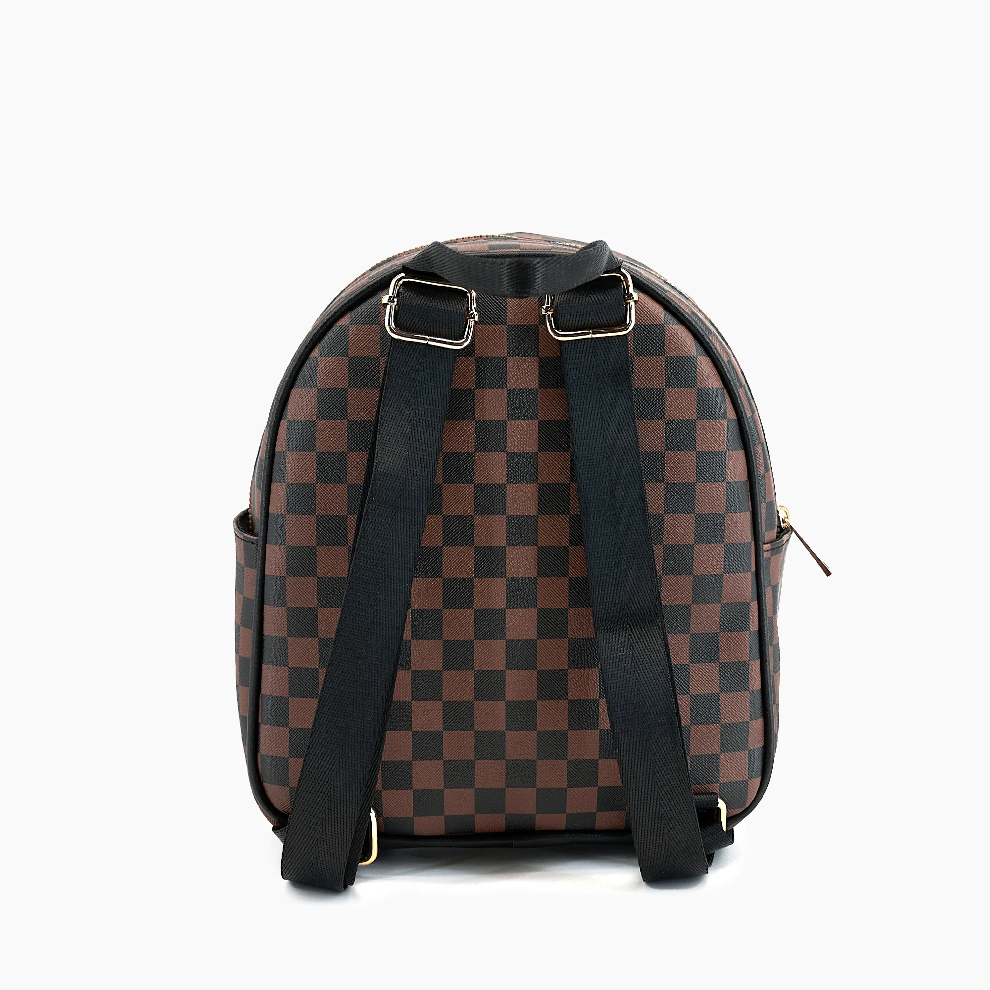 Smiley Checkered Mini Backpack