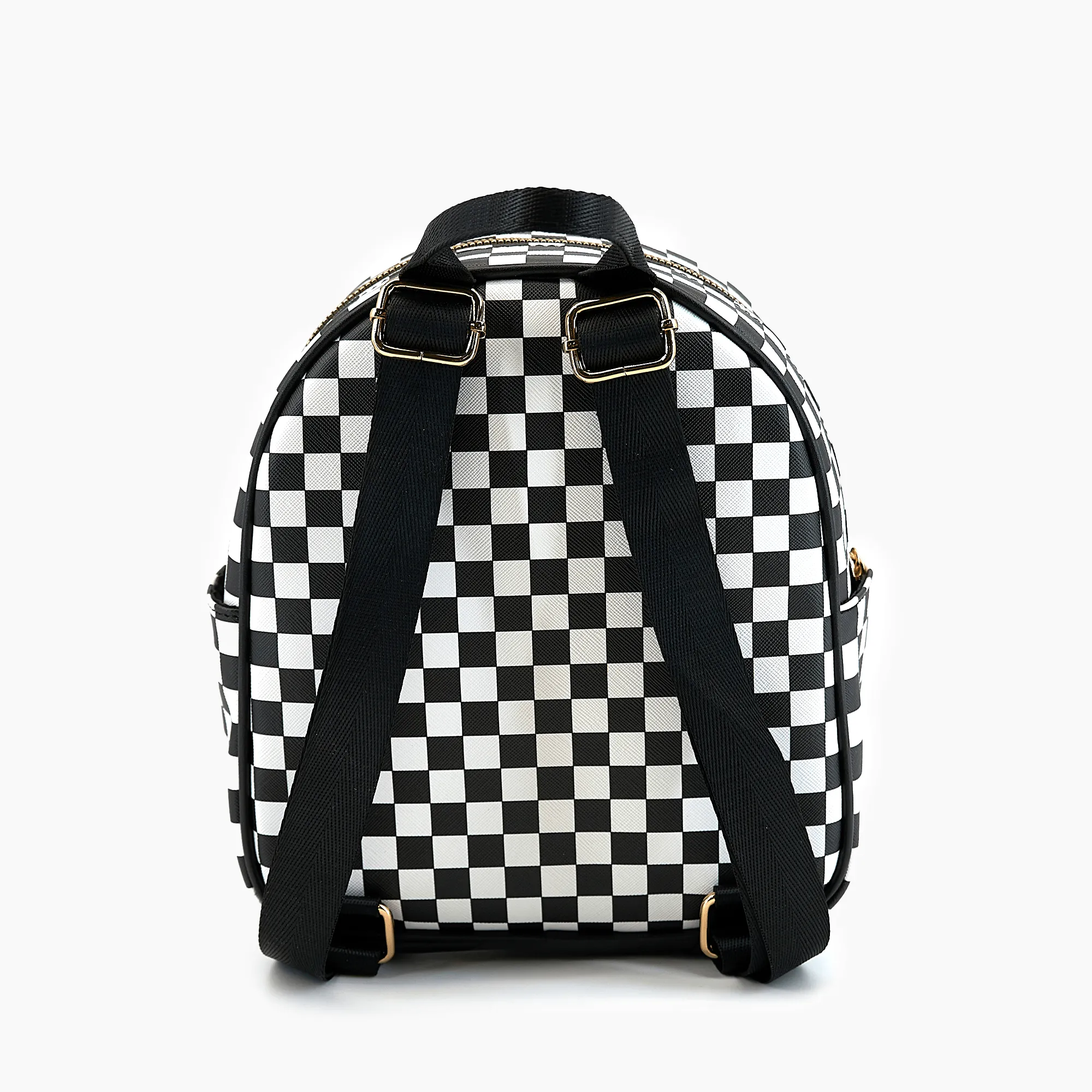 Smiley Checkered Mini Backpack