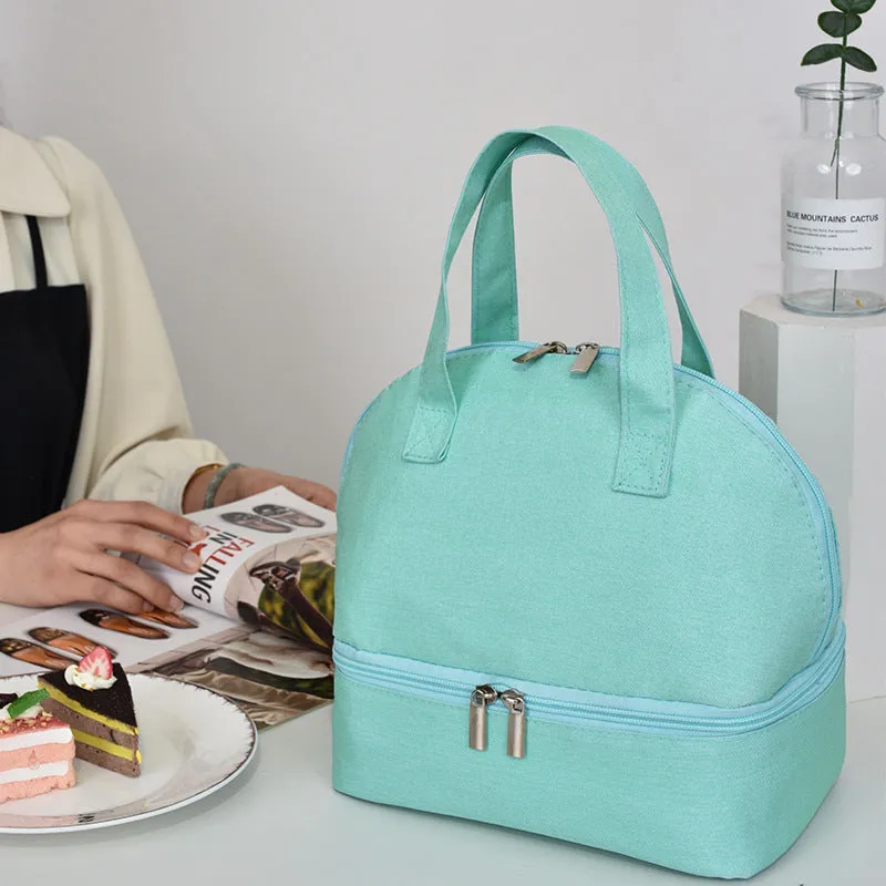 Thickened double-layer thermal bag lunch lunch bag cold ice bag portable lunch box bag aluminum foil thermal bag