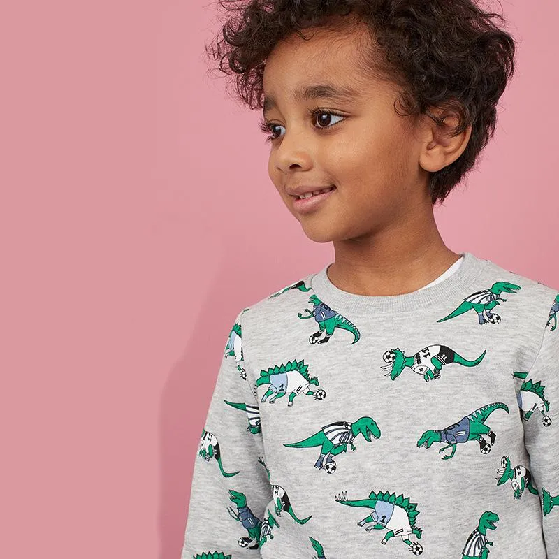 Toddler Boy's Allover Dinosaur Print Sweatshirt