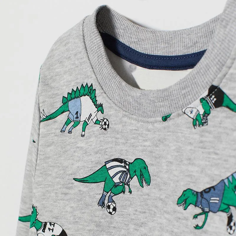 Toddler Boy's Allover Dinosaur Print Sweatshirt